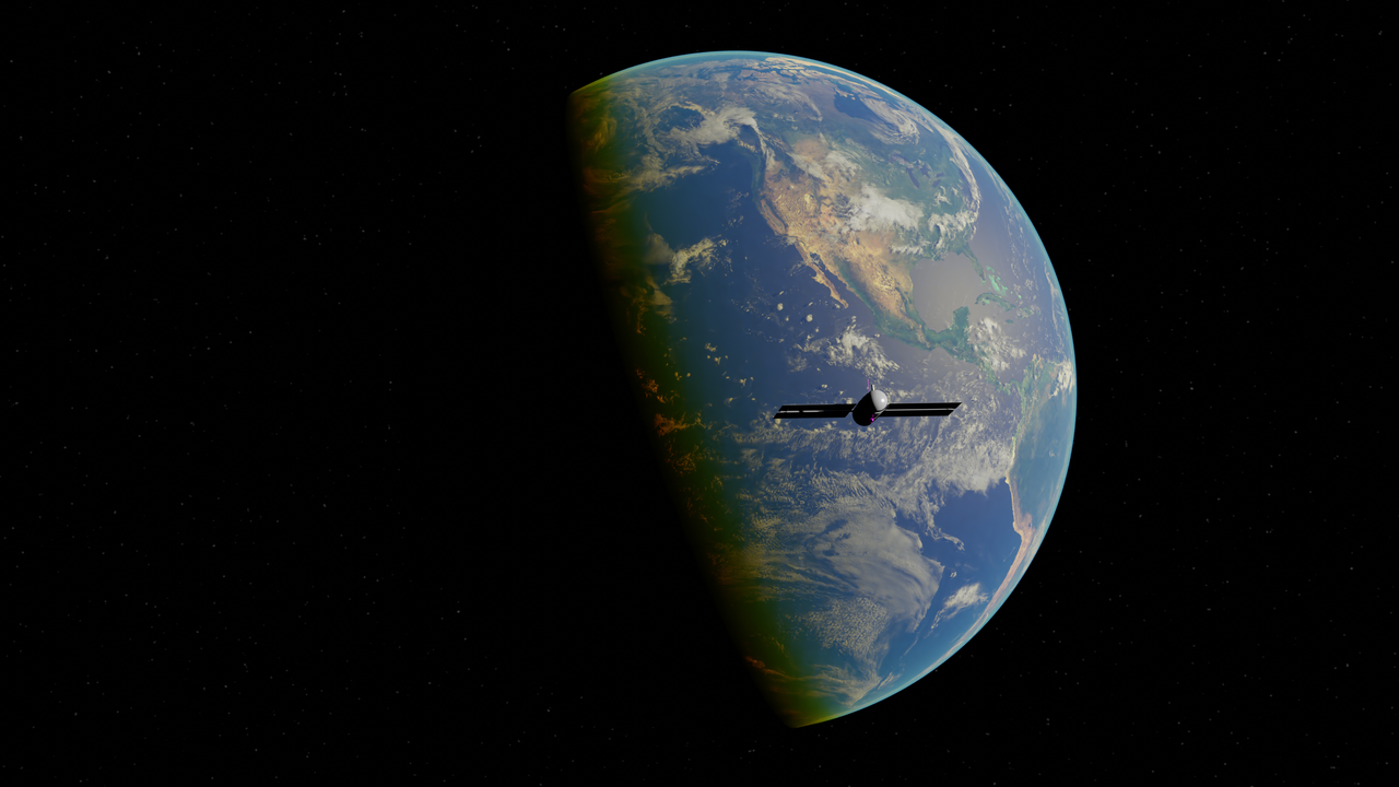 Imagem da Terra vista do espaço com satélite
